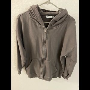 Grey zip up hoodie